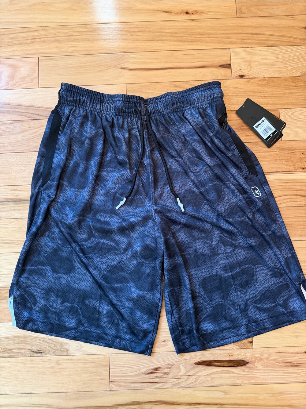 And1 Men's Black Athletic Basketball Sports Shorts Size Medium